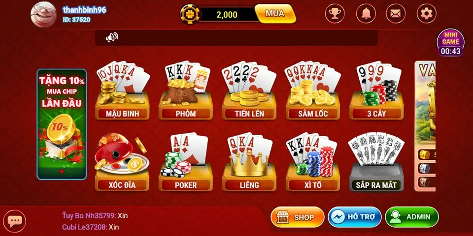 Kinh nghiệm chơi game bài U888